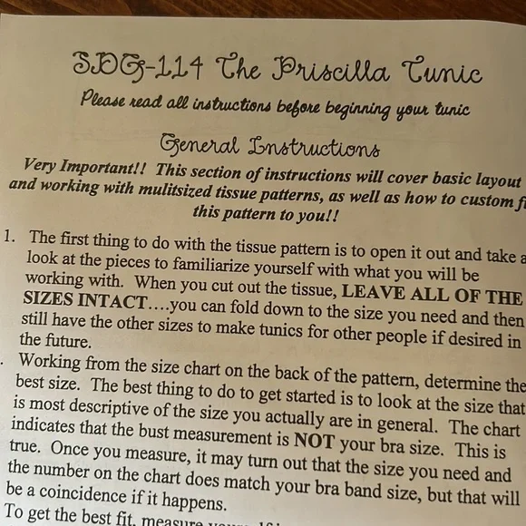 Serendipity Studio No. 114 The Princess Tunic sewing pattern New uncut - Picture 5 of 9